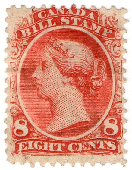 (I.B) Canada Revenue : Bill Stamp 8c