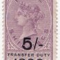 (I.B) QV Revenue : Transfer Duty 5/- (1889)