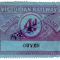 (I.B) Australia - Victoria Railways : Parcels 4d (Ouyen)