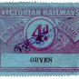 (I.B) Australia - Victoria Railways : Parcels 4d (Ouyen)