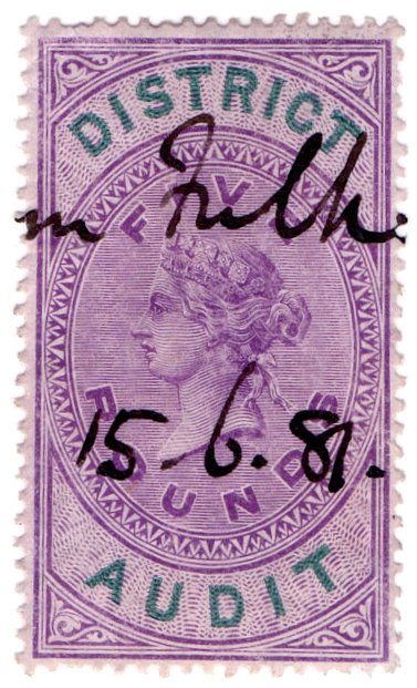 (I.B) QV Revenue : District Audit &Acirc;&pound;5 (1879)