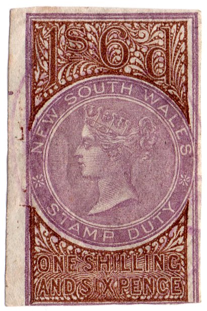 (I.B) Australia - NSW Revenue : Stamp Duty 1/6d (imperforate)