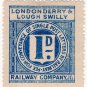 (I.B) Londonderry & Lough Swilly Railway : Letter Stamp 1d