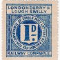(I.B) Londonderry & Lough Swilly Railway : Letter Stamp 1d