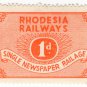 (I.B) Rhodesia Railways : Newspaper Railage 1d