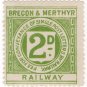 (I.B) Brecon & Merthyr Railway : Letter Stamp 2d
