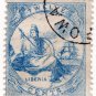 (I.B) Liberia Postal : 12c Blue