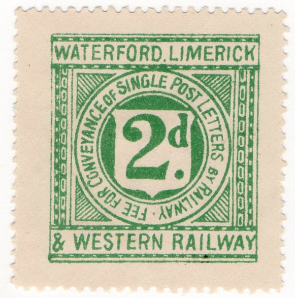 (I.B) Waterford Limerick & Western Railway : Letter Stamp 2d