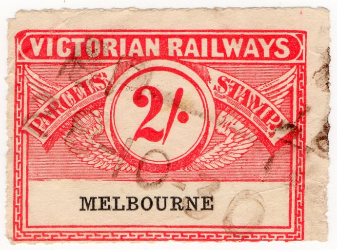(I.B) Australia - Victoria Railways : Parcels 2/- (Melbourne)
