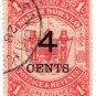 (I.B) British North Borneo Postal : 4c on $1 OP