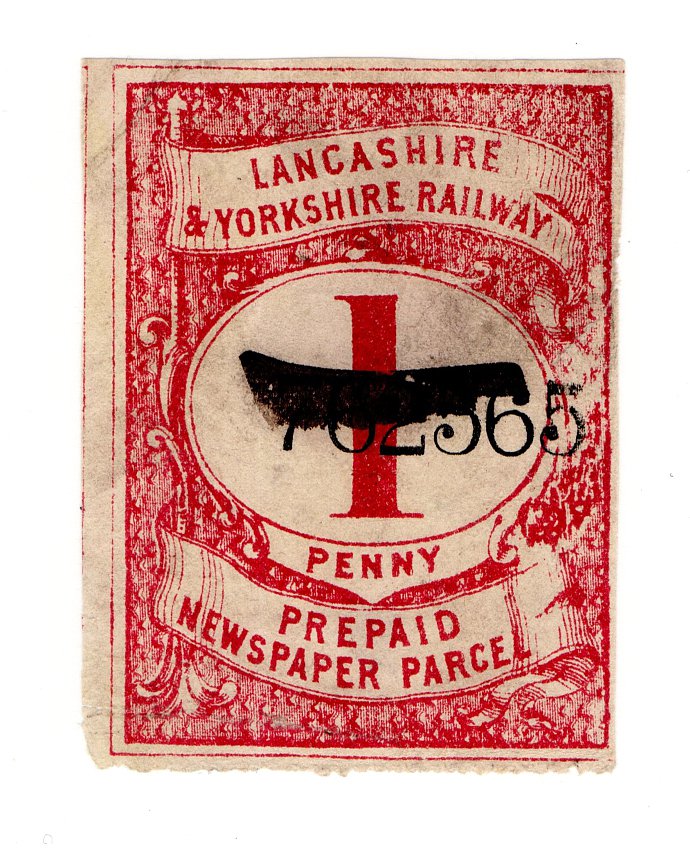 (I.B) Lancashire & Yorkshire Railway : Prepaid Newspaper Parcel 1d