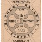 (I.B) Sirhowy Railway : Newspaper Parcel 1d