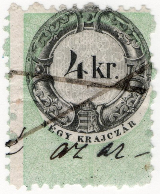 (I.B) Austria/Hungary Revenue : Stempelmarke 4Kr