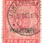 (I.B) Transvaal Revenue : Duty 6d (Postzegel OP)