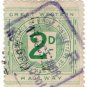 (I.B) Great Western Railway : Letter Stamp 2d (Newton Abott)
