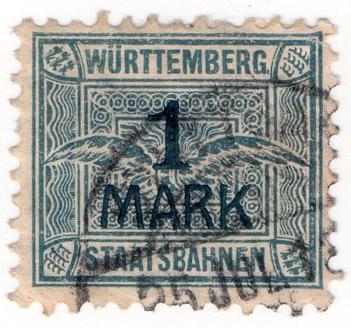(I.B) Germany Railway : W&Atilde;&frac14;rttemburg Parcels 1M