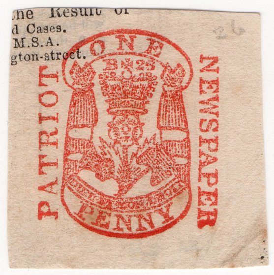 (I.B) QV Revenue : Newspaper Duty 1d (Patriot)