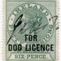 (I.B) QV Revenue : Ireland Dog Licence Registration 6d