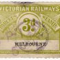 (I.B) Australia - Victoria Railways : Parcels 3d (Melbourne) inv watermark