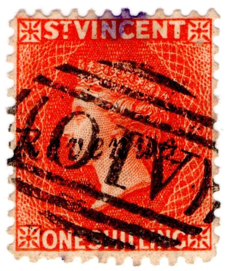 (I.B) St Vincent Revenue : Duty Stamp 1/- (postal)