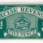 (I.B) Excise Revenue : 5d Blue-Green (1934)