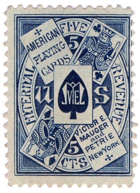 (I.B) US Revenue : Playing Card Duty 5c (Mauger & Petrie)