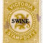(I.B) Australia - Victoria Revenue : Swine Duty 2/-