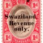 (I.B) Swaziland Revenue : Duty 1d (1904)
