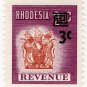 (I.B) Rhodesia Revenue : Duty Stamp 3c on 2½c OP