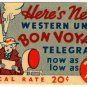 (I.B) USA Telegraphs : Western Union Label "Here's News"