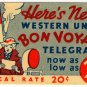 (I.B) USA Telegraphs : Western Union Label "Here's News"