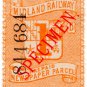 (I.B) Midland Railway : Newspaper Parcel 1d