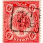(I.B) Malaya States Revenue : Kedah (Japanese Occupation) 6c OP inverted