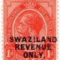 (I.B) Swaziland Revenue : Duty 1d (1913)