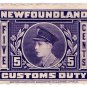 (I.B) Canada Revenue : Newfoundland Customs Duty 5c
