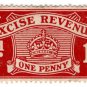 (I.B) Excise Revenue : 1d Lake (1916)