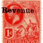 (I.B) Barbados Revenue : Duty 1d (overprint error)