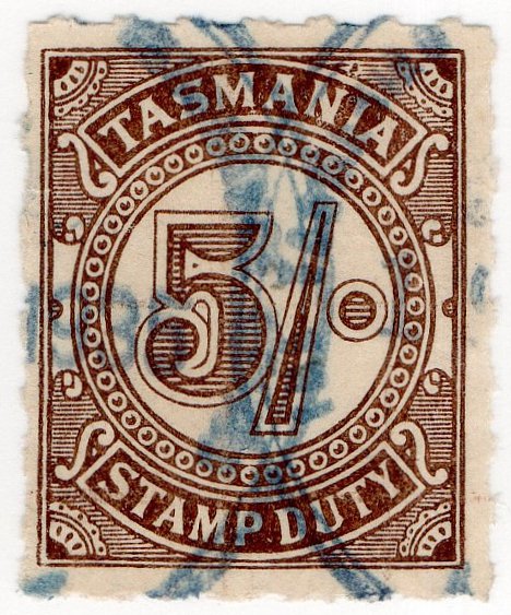 (I.B) Australia - Tasmania Revenue : Stamp Duty 5/- (1931)