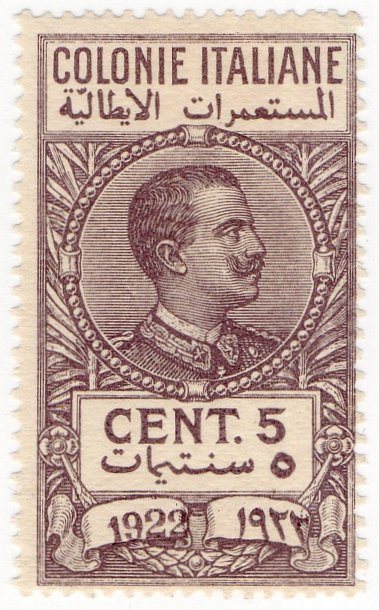 (I.B) Italy (Libya) Revenue : Duty Stamp 5c (1922)