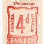 (I.B) Festiniog Railway : Parcel Stamp 4d (Portmadoc)
