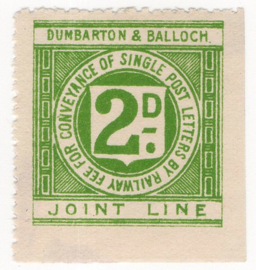 (I.B) Dumbarton & Balloch Joint Line Railway : Letter Stamp 2d