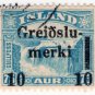 (I.B) Iceland Revenue : Postal Order Fee Stamp 10c