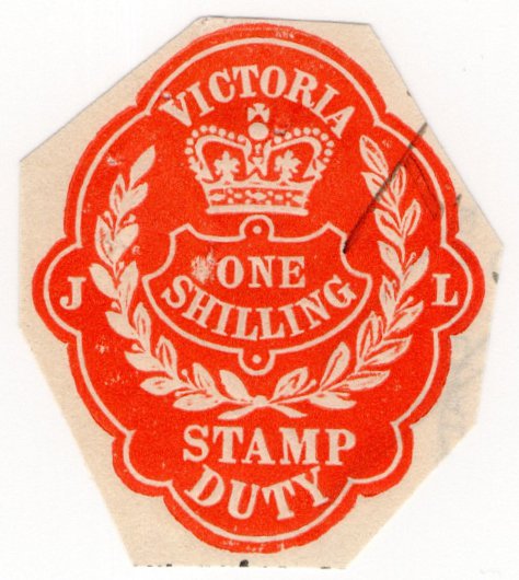 (I.B) Australia - Victoria Revenue : Impressed Stamp Duty 1/-