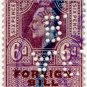 (I.B) Edward VII Revenue : Foreign Bill 6d (AFB perfin)