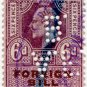 (I.B) Edward VII Revenue : Foreign Bill 6d (AFB perfin)