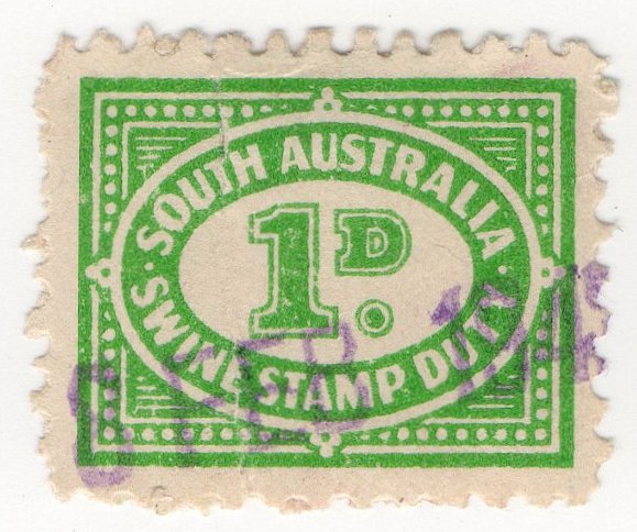 (I.B) Australia - South Australia Revenue : Swine Duty 1d