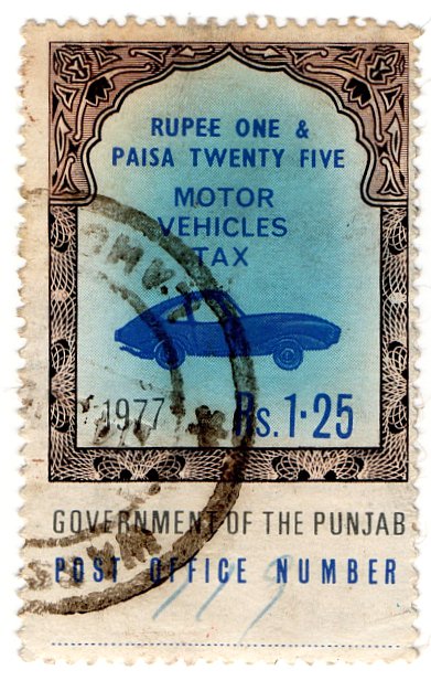 (I.B) Pakistan Revenue : Punjab Motor Vehicle Tax 1.25R