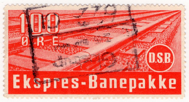 (I.B) Denmark Railway : Express Parcels 100 &Atilde;�re