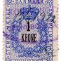 (I.B) Denmark Revenue : Duty Stamp 1Kr