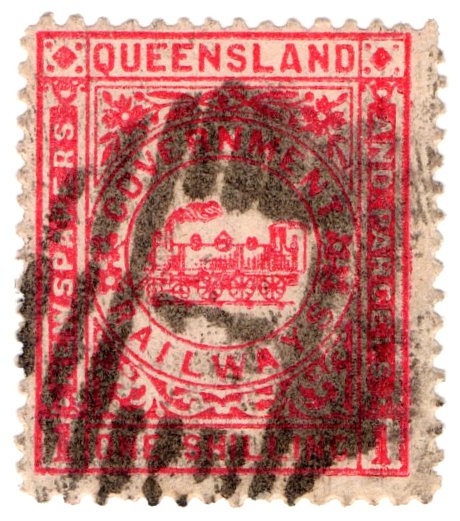 (I.B) Australia - Queensland Railways : Parcel 1/-
